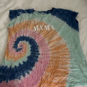 Motherhood Tie-dye Mama Shirt